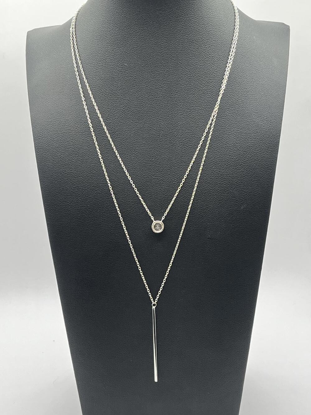 Silpada Sterling Silver 'London Decker' CZ Layered Necklace